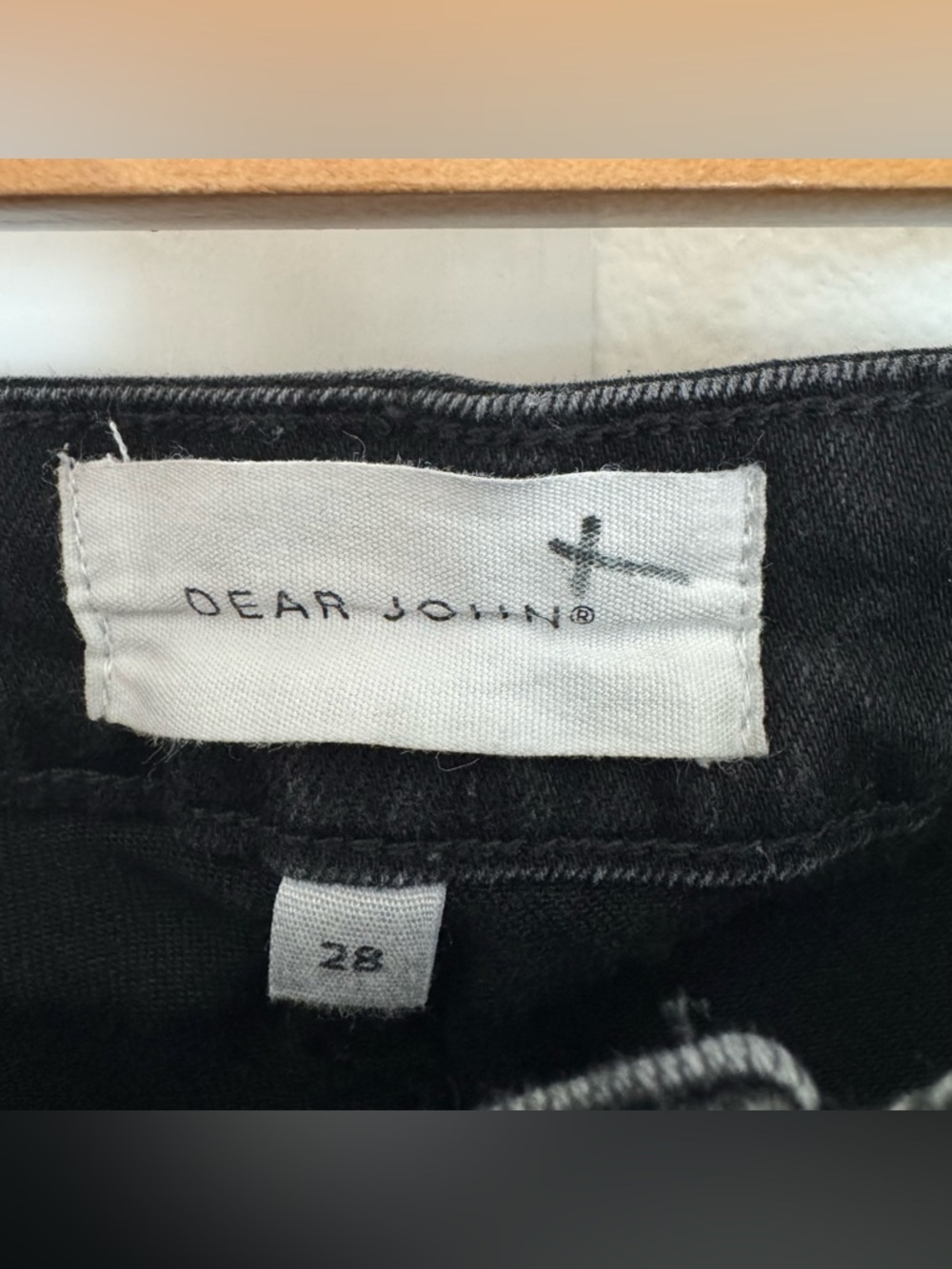 Dear John Blaire Straight Ankle Length Jeans Black Arrow Cotton Stretch - Picture 9 of 11